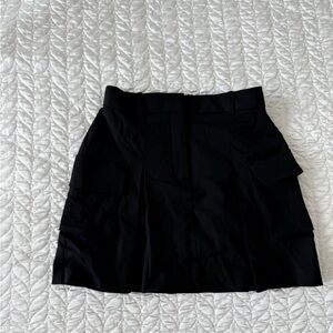 Aritzia Black Mini Skirt with Cargo Pockets